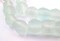 The Bead Chest Clear Aqua Hexagon Java Recycled Glass Beads - Full Strand of Faceted Bottle Glass Beads | Approximately 25 Beads